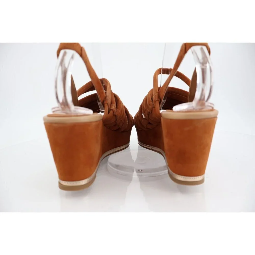Donald J. Pliner Brown Suede Wedge Sandals